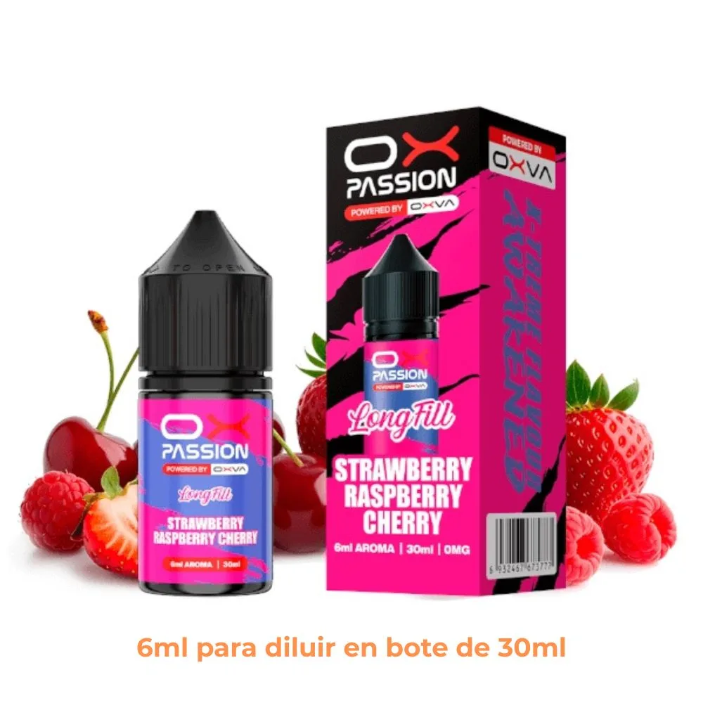 Aroma Ox Passion Strawberry Raspberry Cherry Longfill 6/30ml