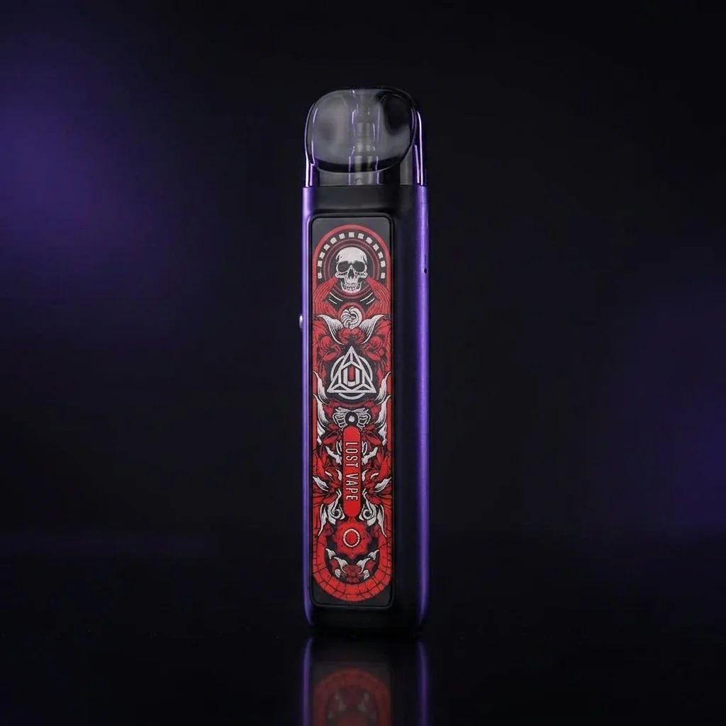 Lost Vape Ursa Nano 2, un pod recargable, sobre fondo oscuro de estudio.