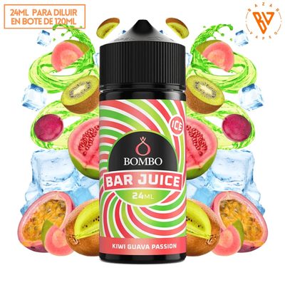 Aroma Bombo Bar Juice Kiwi Guava Passion Ice Longfill 24/120ml