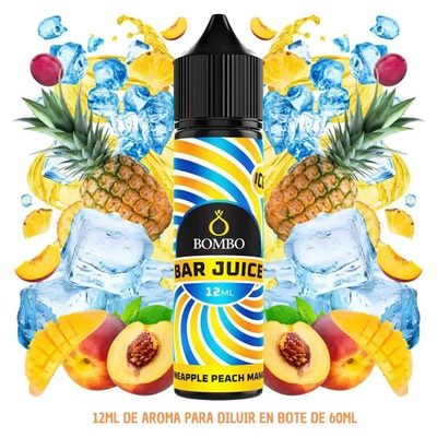 Aroma Bombo Bar Juice Pineapple Peach Mango Ice Longfill 12/60ml