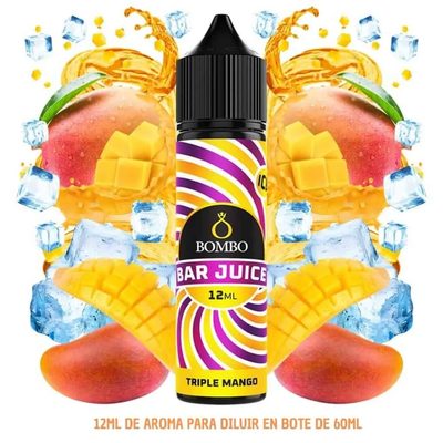 Aroma Bombo Bar Juice Triple Mango Ice Longfill 12/60ml