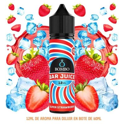 Aroma Bombo Bar Juice Super Strawberry Ice Longfill 12/60ml