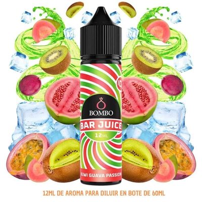 Aroma Bombo Bar Juice Kiwi Passion Fruit Guava Ice Longfill 12/60ml