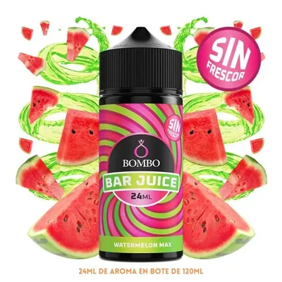 Aroma Bombo Bar Juice Watermelon Max Sin Frescor Longfill 24/120ml