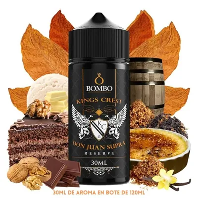 BOMBO, KINGS CREST Aroma Bombo y Kings Crest Don Juan Supra Reserve Longfill 30/120ml