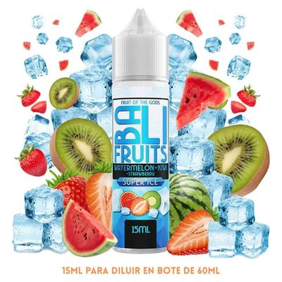 BALI FRUITS, KINGS CREST Aroma Bali Fruits Watermelon Kiwi Strawberry Super Ice Longfill 15/60ml