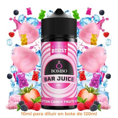 Aroma Bombo Bar Juice Hyper Boost Cotton Candy Fruits Ice Longfill 10/120ml