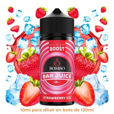 Aroma Bombo Bar Juice Hyper Boost Strawberry Ice Longfill 10/120ml