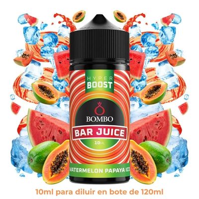 Aroma Bombo Bar Juice Hyper Boost Watermelon Papaya Ice Longfill 10/120ml