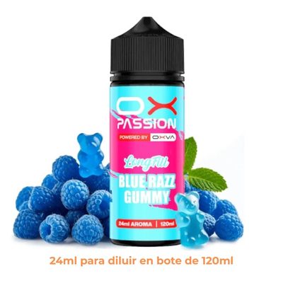 Aroma Ox Passion Blue Razz Gummy Longfill 24/120ml