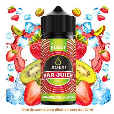 Bombo Bar Juice Hyper Boost - Strawberry Kiwi Ice 10ml (Longfill 120ml)