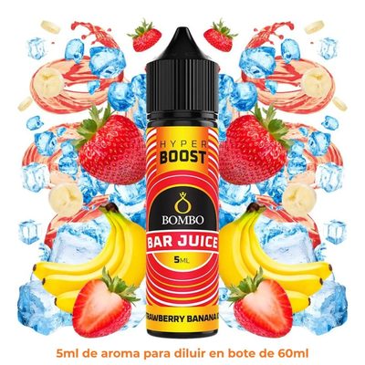 Aroma Bombo Hyper Boost 5ml Strawberry Banana Ice