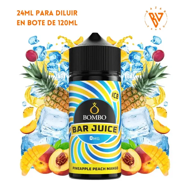 Aroma Bombo Bar Juice Pineapple Peach Mango Ice Longfill 24/120ml
