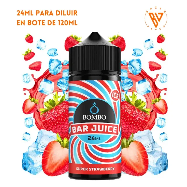 Aroma Bombo Bar Juice Super Strawberry Ice 24/120ml