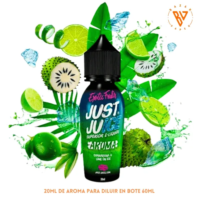Aroma Just Juice Guanabana And Lime Ice Longfill 20/60ml