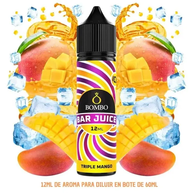 Aroma Bombo Bar Juice Triple Mango Ice Longfill 12/60ml