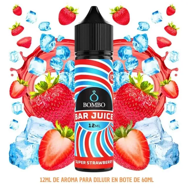 Aroma Bombo Bar Juice Super Strawberry Ice Longfill 12/60ml