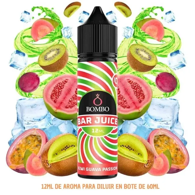 Aroma Bombo Bar Juice Kiwi Passion Fruit Guava Ice Longfill 12/60ml