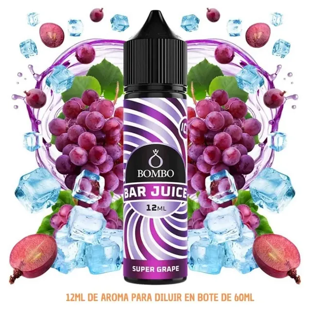 Aroma Bombo Bar Juice Super Grape Ice Longfill 12/60ml