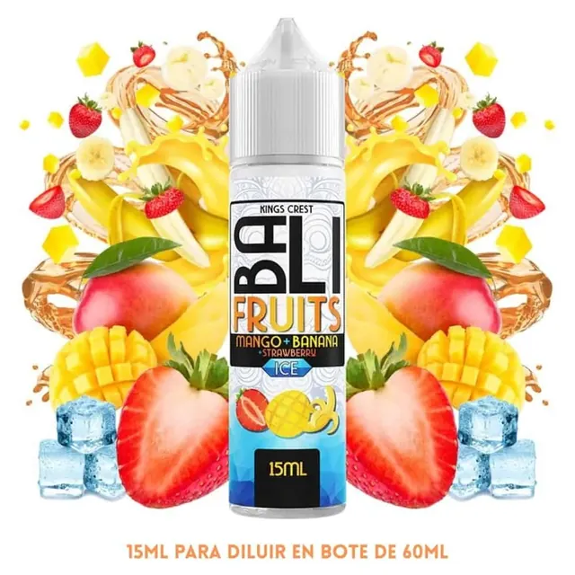 BALI FRUITS, KINGS CREST Aroma Bali Fruits Mango Banana Strawberry Ice Longfill 15/60ml