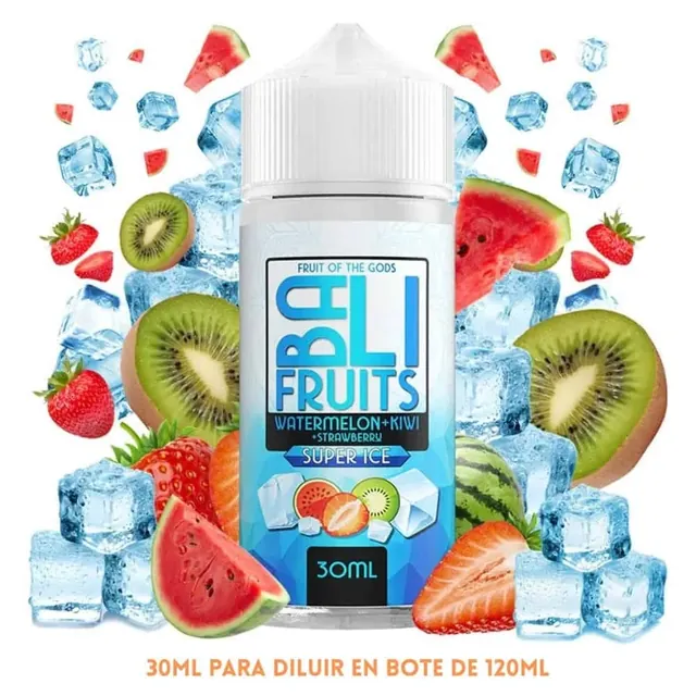 BALI FRUITS, KINGS CREST Aroma Bali Fruits Watermelon Kiwi Strawberry Super Ice Longfill 30/120ml
