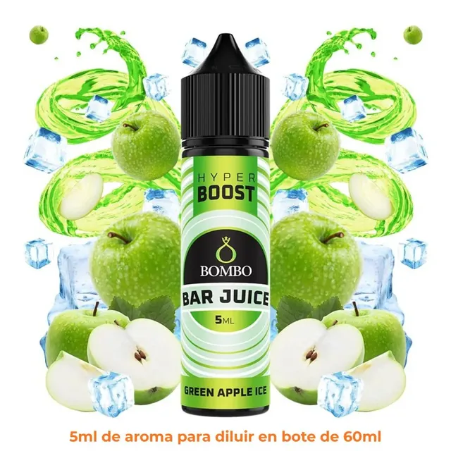 Aroma Bombo Hyper Boost 5ml Green Apple Ice