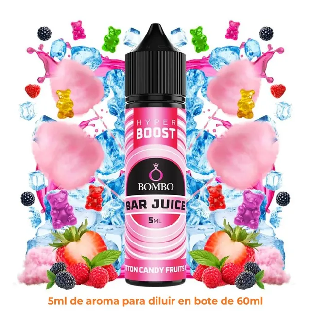 Aroma Bombo Hyper Boost 5ml Cotton Candy Fruits Ice