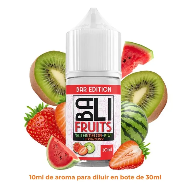 Bali Fruits Bar - Watermelon Kiwi Strawberry 10ml (Mini Longfill 30ml)