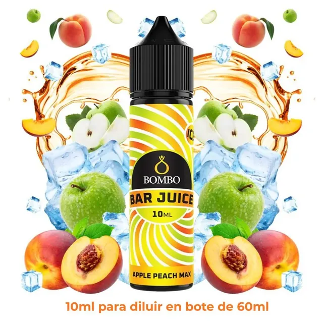 Aroma Bombo Bar Juice Apple Peach Max Longfill 10/60ml