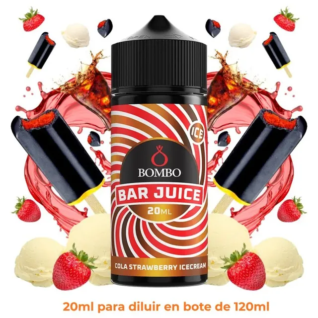 Aroma Bombo Bar Juice Cola Strawberry Ice Cream Longfill 20/120ml