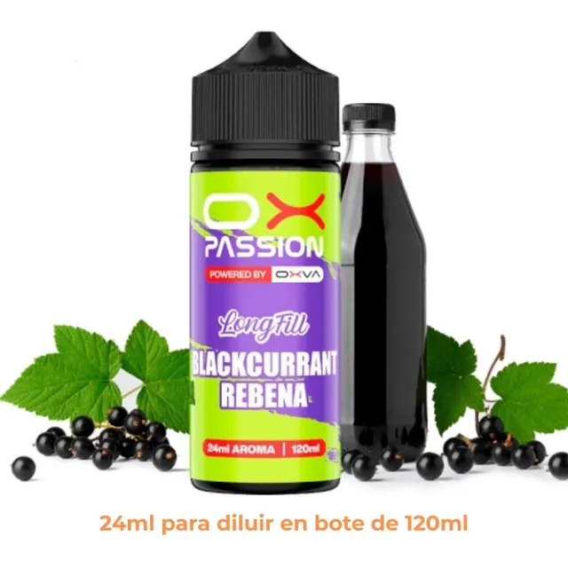 Aroma Ox Passion Blackcurrant Rebena Longfill 24/120ml