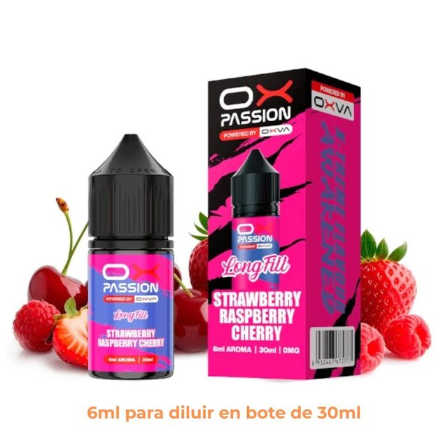 Aroma Ox Passion Strawberry Raspberry Cherry Longfill 6/30ml
