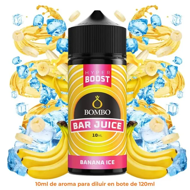 Bombo Bar Juice Hyper Boost - Banana Ice 10ml (Longfill 120ml)