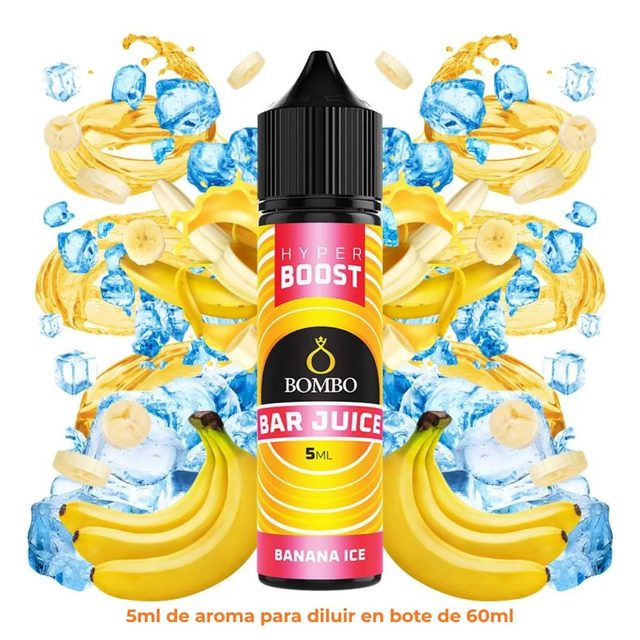 Bombo Bar Juice Hyper Boost - Banana Ice 5ml (Longfill 60ml)