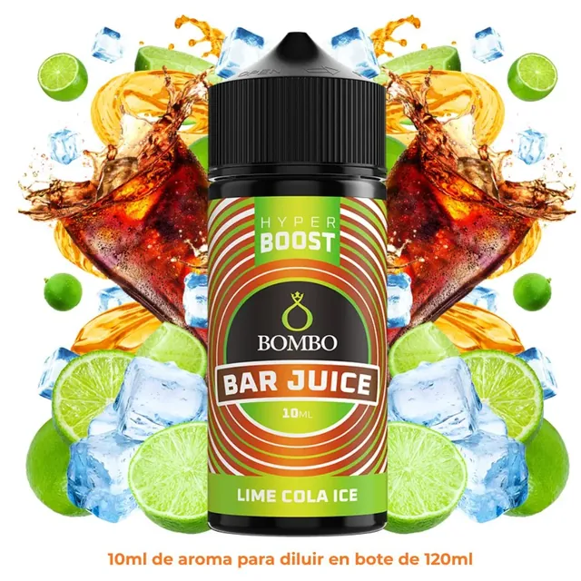 Bombo Bar Juice Hyper Boost - Lime Cola Ice 10ml (Longfill 120ml)