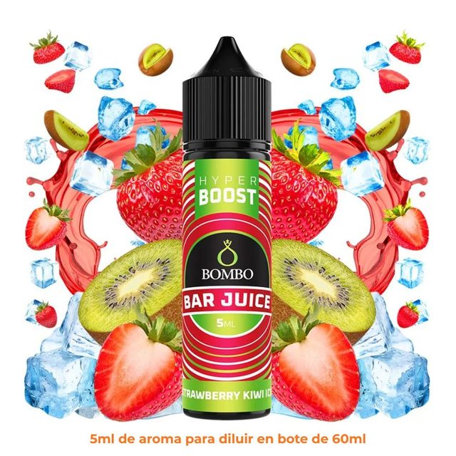 Bombo Bar Juice Hyper Boost - Strawberry Kiwi Ice 5ml (Longfill 60ml)