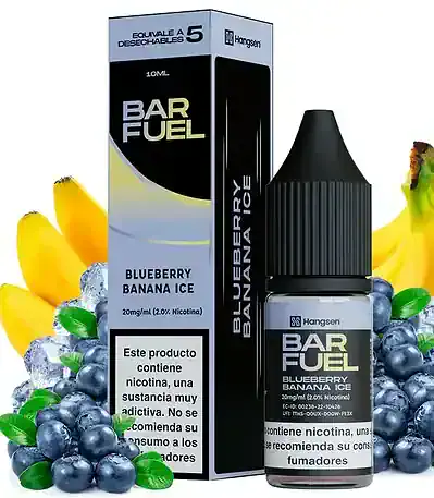 Sales de Nicotina Hangsen Bar Fuel Blueberry Banana Ice 10ml 20mg