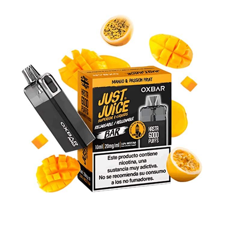 Just Juice & Oxbar Rellenable Mango & Passion Fruit 20mg
