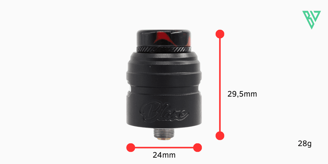 Thunderhead Creations Blaze RDA | Dimensiones Atomizador Thunderhead Creations Blaze RDA | Dimensiones