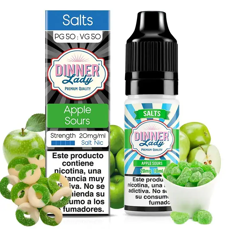 Dinner Lady Salt Apple Sours 10ml 20mg Dinner Lady Salt Apple Sours 10ml 20mg