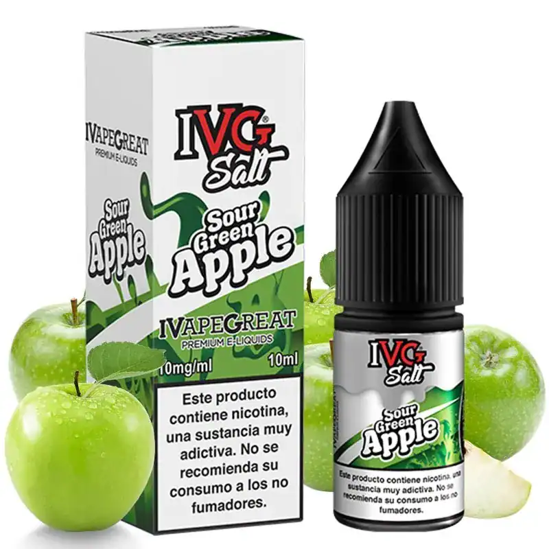 Sales de Nicotina IVG Salt Sour Green Apple 10ml Sales de Nicotina IVG Salt Sour Green Apple 10ml