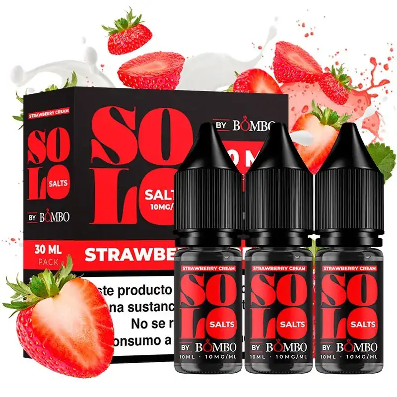 Bombo Solo Salts Strawberry Cream 3x10ml