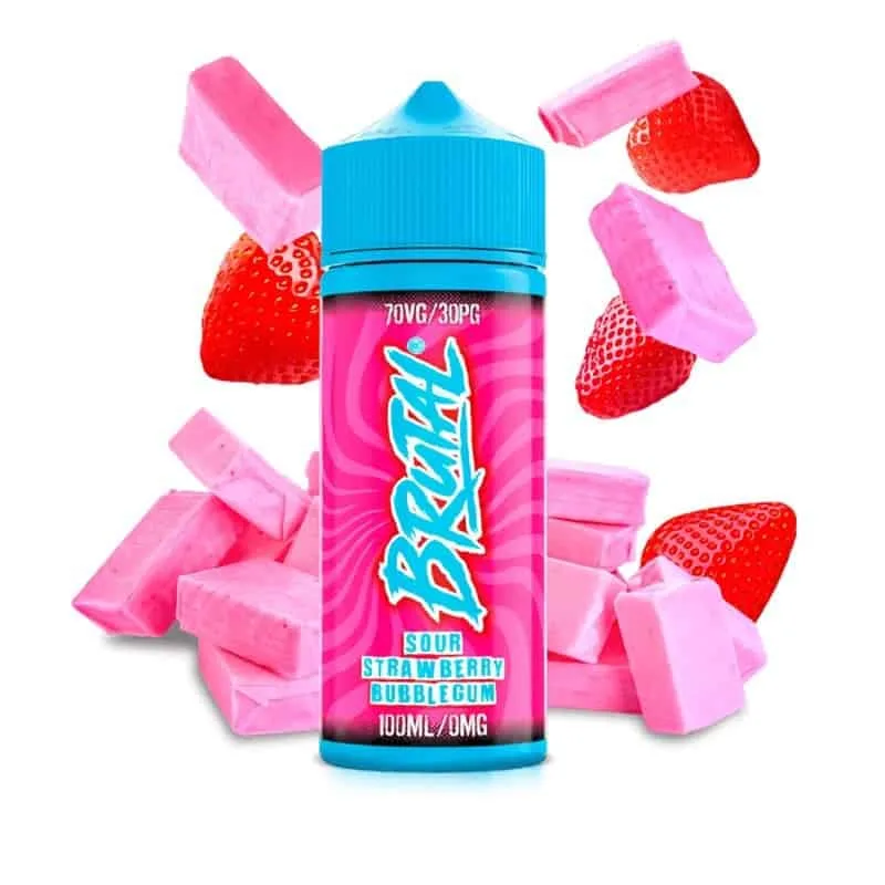 Just Juice Brutal Sour Strawberry Bubblegum 100ml Just Juice Brutal Sour Strawberry Bubblegum 100ml