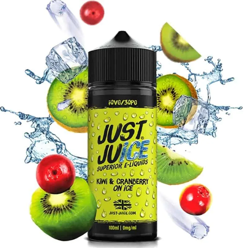 Just Juice Kiwi & Cranberry On Ice 100ml Just Juice Kiwi & Cranberry On Ice 100ml