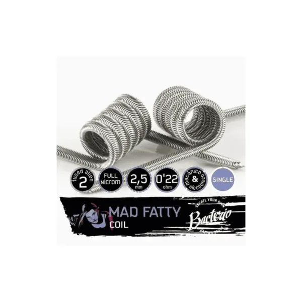 Bacterio Coils Mad Fatty Single 0.22ohm (Pack 2)