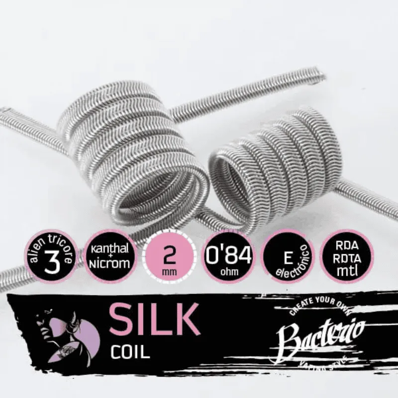 Bacterio Coils Silk MTL 0.84ohm (Pack 2) Bacterio Coils Silk MTL 0.84ohm (Pack 2)