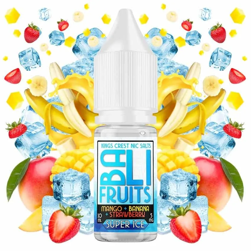 Bali Fruits Salts Mango Banana Strawberry Super Ice 10ml Bali Fruits Salts Mango Banana Strawberry Super Ice 10ml