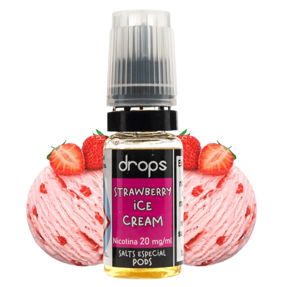 Drops Salt Strawberry Ice Cream 10ml Drops Salt Strawberry Ice Cream 10ml