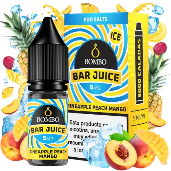 Bombo Salts Bar Juice Pineapple Peach Mango Ice 10ml
