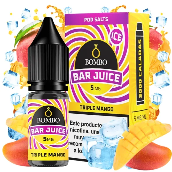 Bombo Salts Bar Juice Triple Mango Ice 10ml